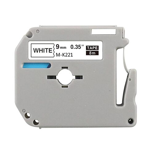 Brother lipni analoginė juostelė M-K221 balta/juoda (9mm) - Image 1